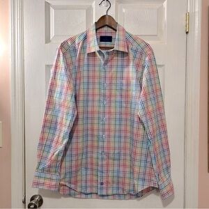 David Donahue Button Down Shirt Men's Long Sleeve Size XL Spring Easter